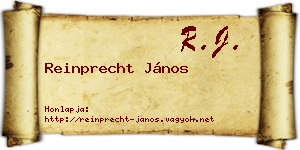 Reinprecht János névjegykártya